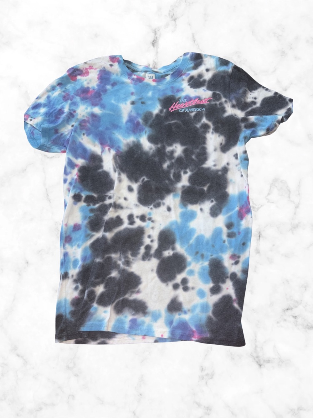 Chevy Tie-Dye T-Shirt in Blue & Black & Pink